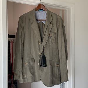 Massimo Dutti Olive Field Blazer